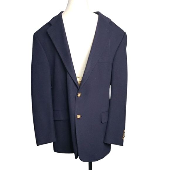 Vintage Camel Hair Bill Blass Blazer Preppy Nautical Old Money Lux Jacket 44R
